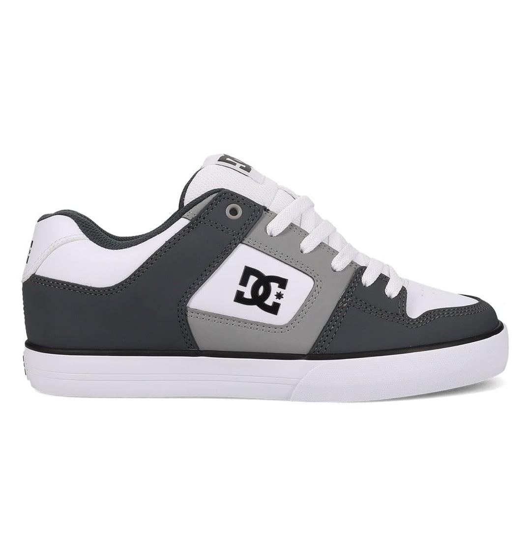 DC Pure Slim, Herren Sportschuhe - Skateboarding 43 EU Grey Grey White, 43 EU Grey Grey White