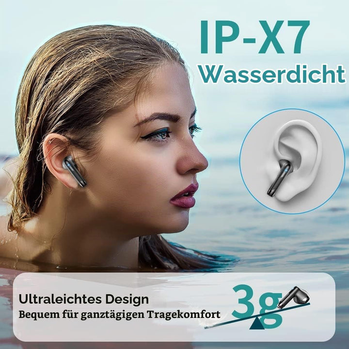 Bluetooth 5.3 Kopfhörer In Ear Kopfhörer Kabellos Bluetooth mit ENC Dual Mic, 2022 Kabellose Kopfhör