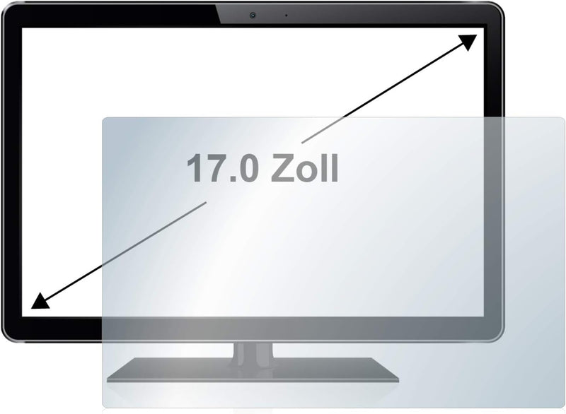 upscreen 17" Schutzfolie für 17,0 Zoll Industrie-Monitore (43.2 cm) [338 x 270 mm, 5:4] – Kristallkl