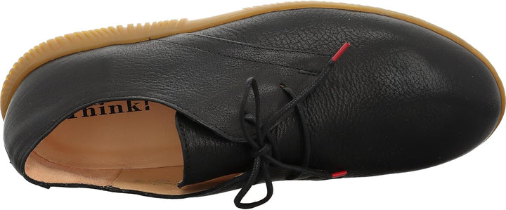 Think! Herren Hauki Chromfrei Gegerbte Nachhaltige Schnürhalbschuhe 44 EU 0000 Schwarz, 44 EU 0000 S