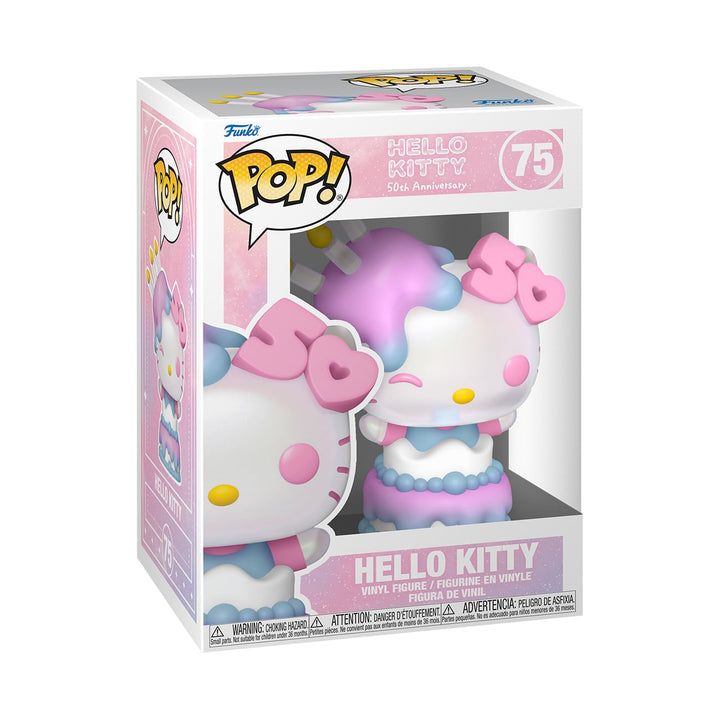 Funko POP! Sanrio: Hello Kitty 50th - Hello Kitty In Cake - Sammelfigur aus Vinyl - Offizielle Merch