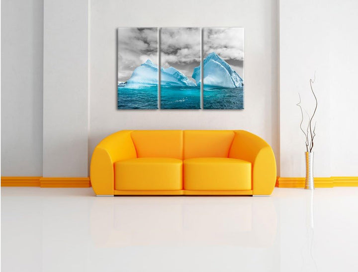 Pixxprint Antarktis Inseln als Leinwandbild/Grösse: 3 Teilig (120x80 cm) cm/Wandbild/Kunstdruck/fert