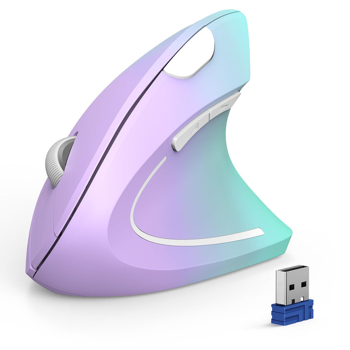 TECKNET Ergonomische Maus, Kabellose Bluetooth Vertikale Maus(BT 5.0+BT 3.0+2.4G), 6 Einstellstufen
