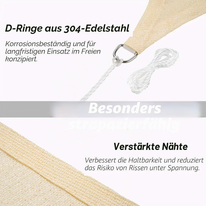 Sonnensegel Rechteckig 2x4m HDPE UV Schutz 4x2 Meter Sonnenschutz Wetterbeständig Atmungsaktiv für B