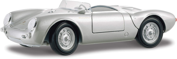 Bauer Spielwaren 2043030 Maisto Porsche 550 A Spyder, Modellauto mit Federung, Massstab 1:18, Türen