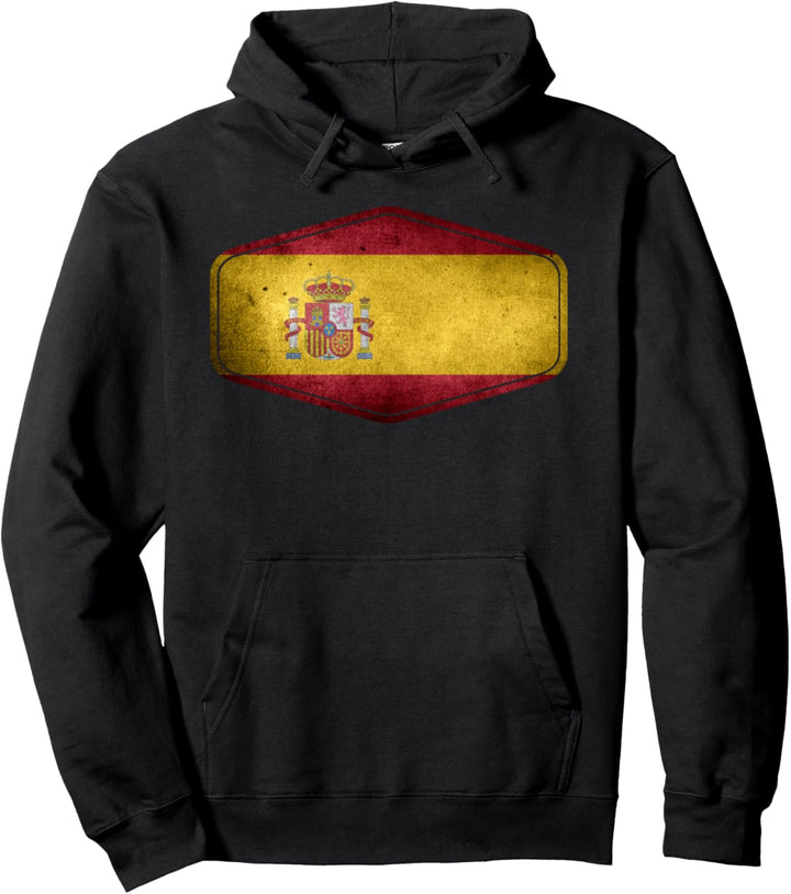 Vintage Spanien Flagge Stilvolles Design Pullover Hoodie