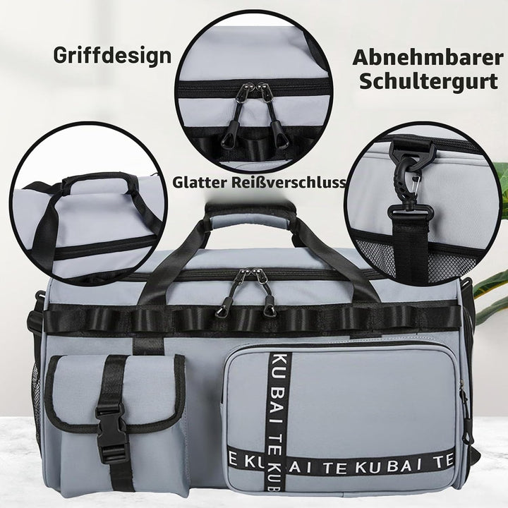 Reisetasche Damen Herren, 65L Wasserabweisende Sporttasche, Large Capacity Reise Tasche Gym Bag, mit