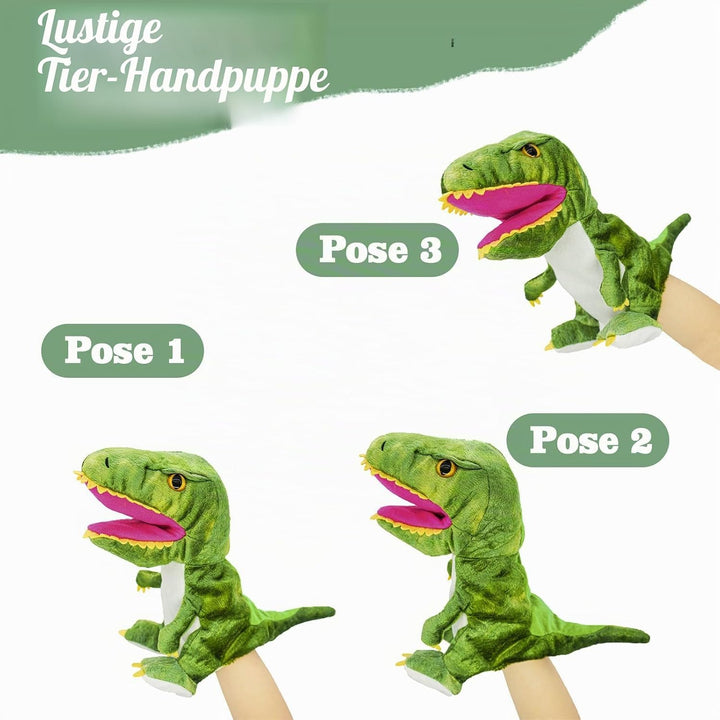 lilizzhoumax Dinosaurier Kuscheltier, Simuliertes Tier Dinosaurier Handpuppe aus Plüsch, Kawaii Nied