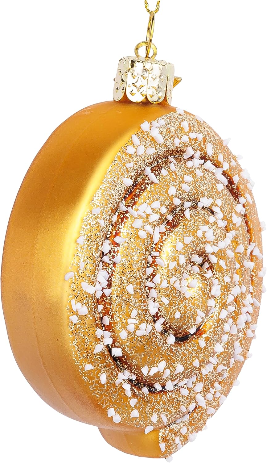 SIKORA Zimtschnecke besondere Weihnachtskugel Glas Christbaumschmuck Deko Figur Weihnachten Anhänger