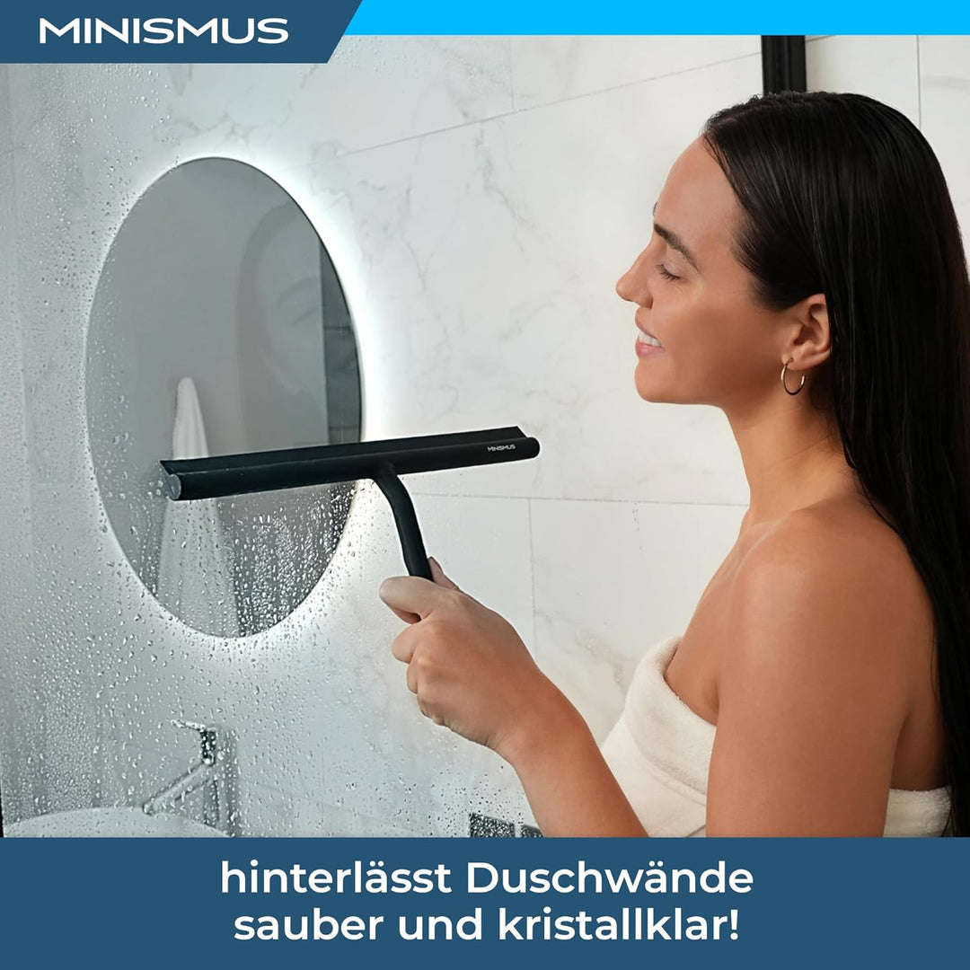 Minismus Duschabzieher - Abzieher für Dusche, Bad, Fliesen, Spiegel, Fenster - inkl. Magnet-Halterun