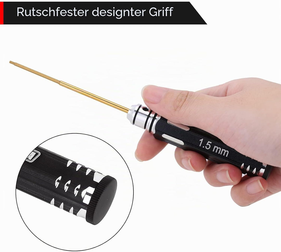 INJORA RC Werkzeug Kit Fluch Schraubendreher Muttern-Treiber Schraubenschlüssel HSS für TRX4M SCX24