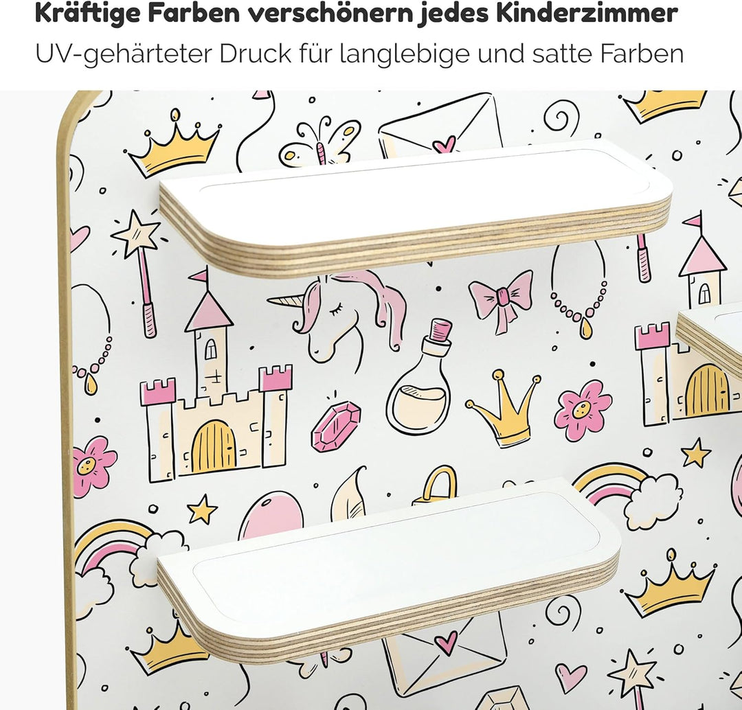 stadtecken Holzregal für Musikbox I Geeignet für die Toniebox und ca. 50 Tonies I Perfekte Tonie Auf