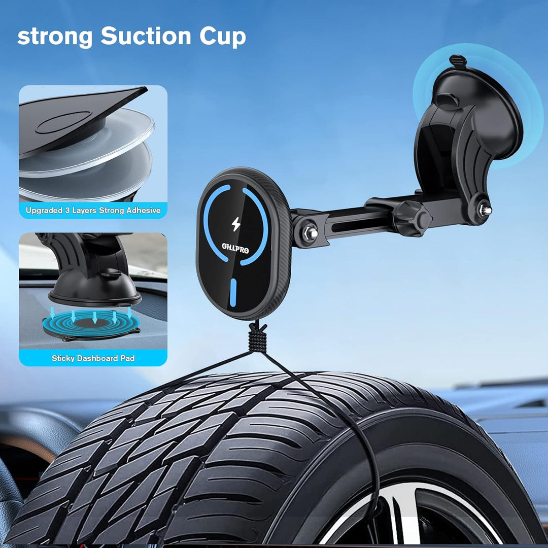 OHLPRO für Magsafe Autohalterung und iPhone 15 Pro Max/ 15 Pro/ 15, iPhone 14/13/12 Serie, 360°verst