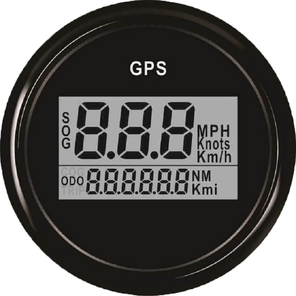 ELING Garantierter digitaler GPS-Tachometer Kilometerzähler für Autoboot mit Hintergrundbeleuchtung