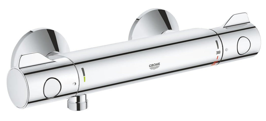 Grohe GRT 800 THM Brause AP 1/2" F, Silber Ohne Dusch-Set, Ohne Dusch-Set