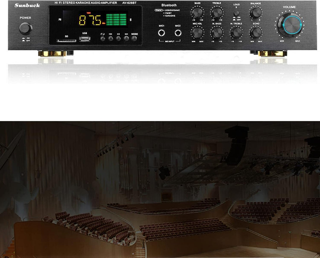 HiFi VerstäRker 5 Kanal Digital Fm USB Stereo Amplifier VollverstäRker 600W Mit Fernbedienung FüR Hi