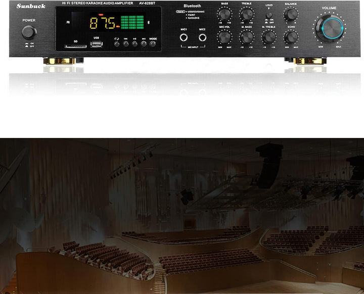 HiFi VerstäRker 5 Kanal Digital Fm USB Stereo Amplifier VollverstäRker 600W Mit Fernbedienung FüR Hi