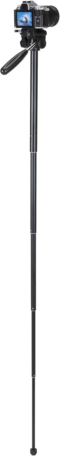 MOJOGEAR 167 cm 3-in-1-Stativ: Dreibein, Einbeinstativ und Horizontalarm für Top-Aufnahmen – mit Han