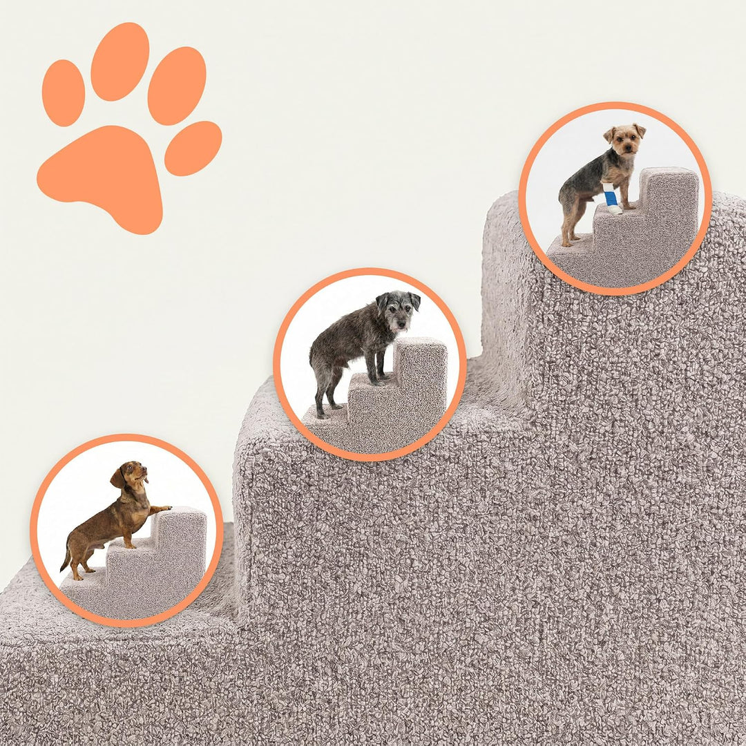 murando Hundetreppe für Kleine Hunde 3 Stufen - Haustiertreppe 30 cm Hoch für Bett, Sofa, Treppe für