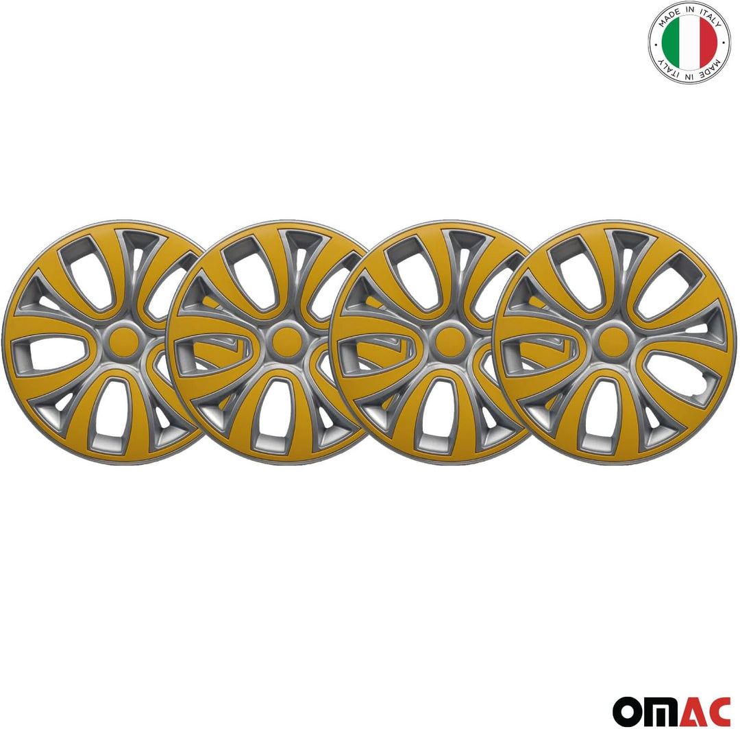 OMAC Radkappen Radblenden Radzierblenden Set 16" Zoll Kompatibel mit Auto KFZ PKW | Aus Pa66 M20 + P