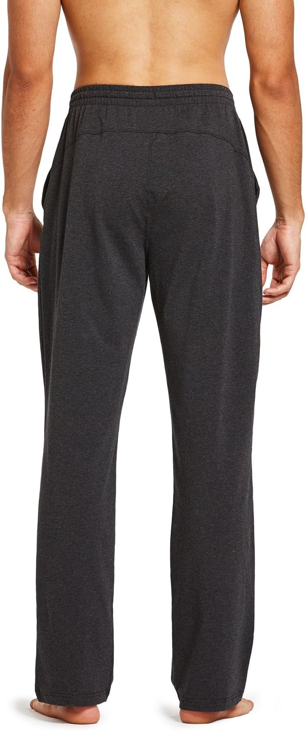 BALEAF Herren Breite Jogginghose Baumwolle Freizeithose Gerades Bein Sporthose Herren Lang Yogahose