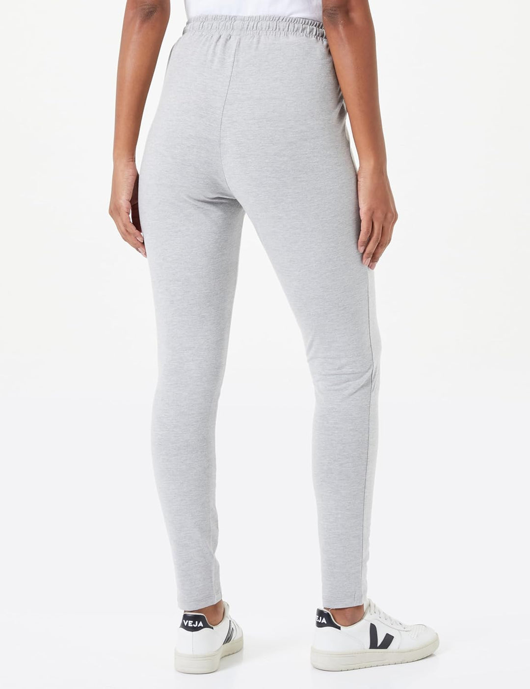 KAFFE Casual Hose Linda Damen Hose Casual Pants lang Jogginghose Freizeithose M Light Grey Melange,