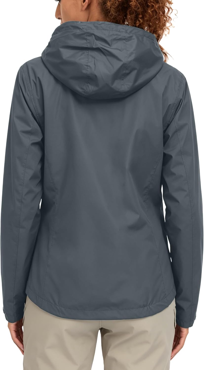 Little Donkey Andy Damen wasserdichte Regenjacke Leichte atmungsaktivem Regenjacke für Outdoor-Windb