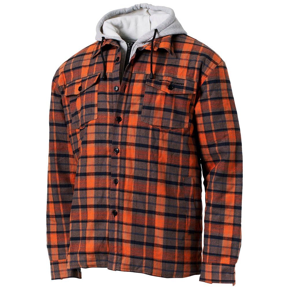 Savage Gear Twin Shirt Jacket M Orange/Grey Jacke XXL Orange/Grey, XXL Orange/Grey