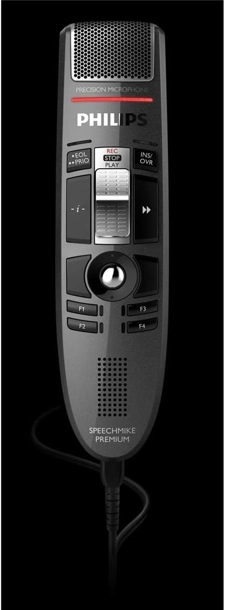 Philips LFH3510 SpeechMike Premium USB-Diktiermikrofon Präzisionsmikrofon 4-Positions-Schiebeschalte