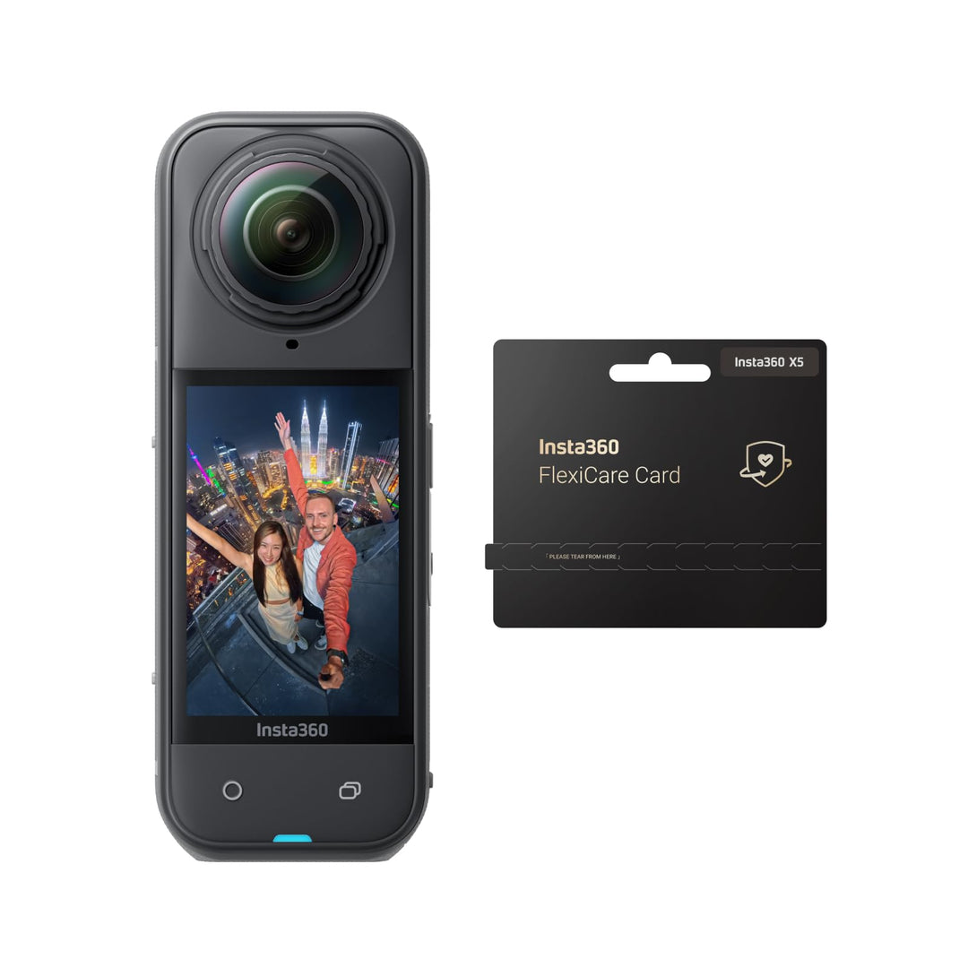 Insta360 X5 Flexicare-Bundle - wasserdichte 8K 360°-Action-Cam, Spitze bei wenig Licht, Unsichtbarer