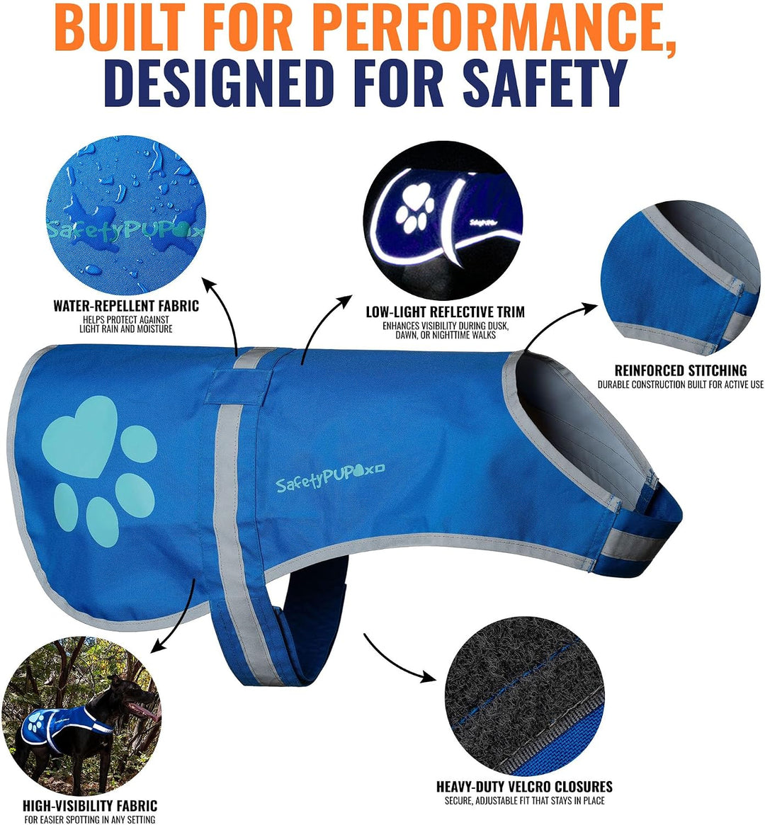 SafetyPUP XD - Schützen Sie Ihren besten Freund. Reflektierende Warnweste für Hunde, bietet entschei