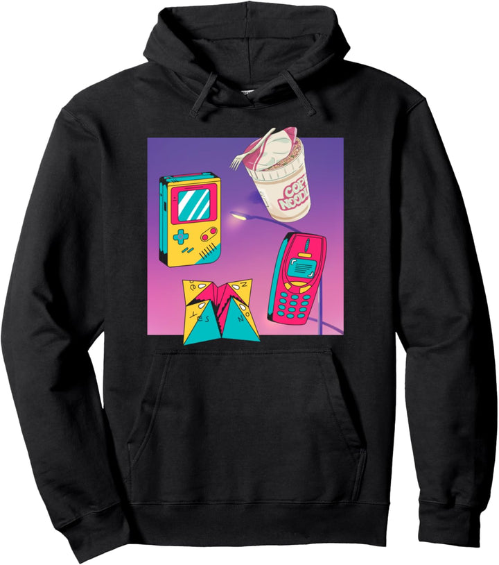 Vaporwave Aesthetic Tired Kawaii Anime Manga Retro 80s 90s Pullover Hoodie