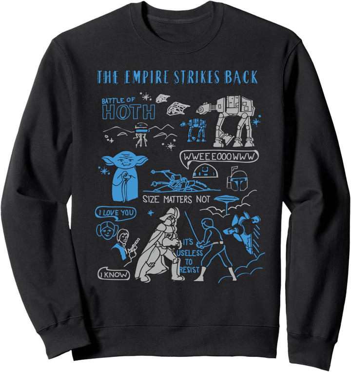 Star Wars The Empire Strikes Back Movie Poster Doodle Sweatshirt