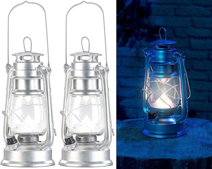 Lunartec Campinglaterne: 2er-Set ultra helle LED-Sturmlampen, Akku, 200 lm, 3 Watt (Sturmlaterne Akk