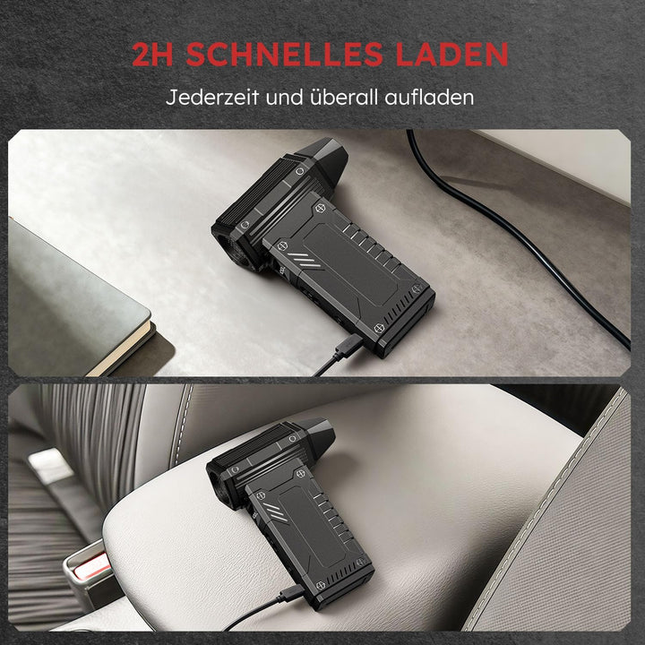 Anruzon Electric Air Duster, 350000RPM Super Power Elektrische Staubgebläse mit 12000 mAh Akku Compr