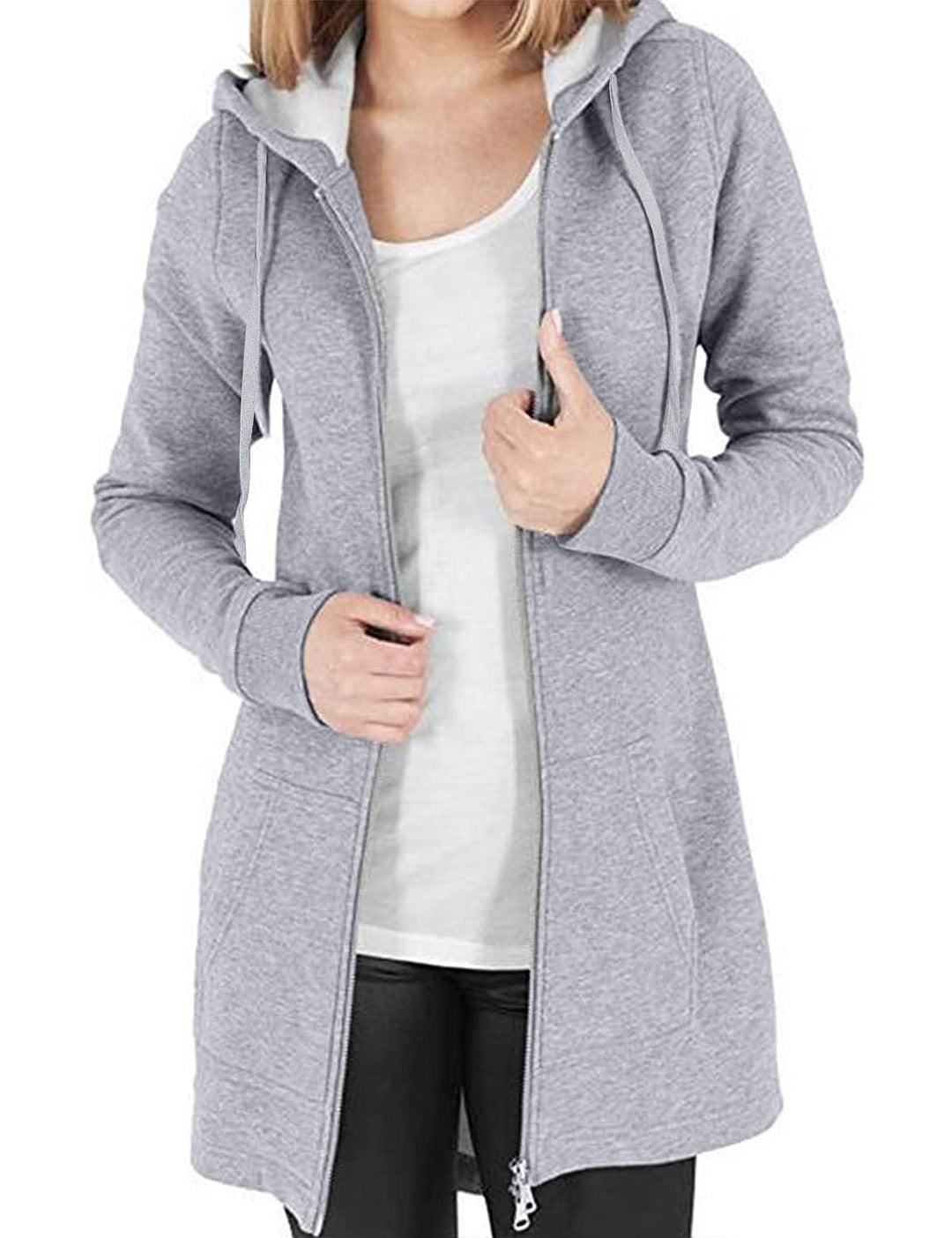 CMTOP Damen Sweatjacke Hoodie Kapuzenpullover mit Zipper Sweatshirt Jacke Langarm Pullover Kapuzenpu