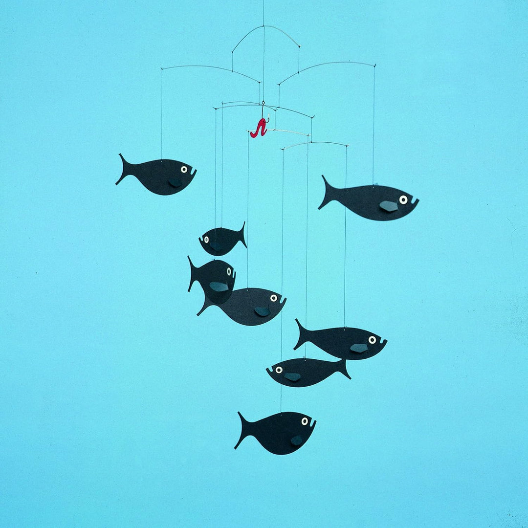 Flensted Mobiles Shoal of Fish Mobile, Stahl, Mehrfarbig, 45x60 cm