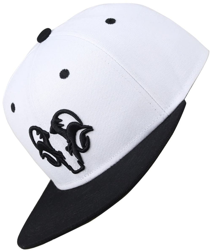 Bexxwell Snapback Cap Weiss/Schwarz mit 3D-Stickerei (optimale Passform, Kappe, White, Black, 3D-Emb