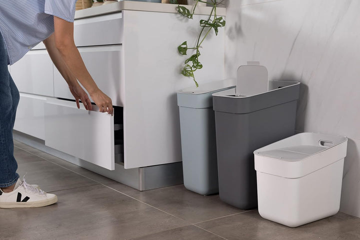 CURVER READY TO COLLECT 20L Mülleimer perfekt zur Trennung von Abfall, Mülltrennsystem stapelbar, we