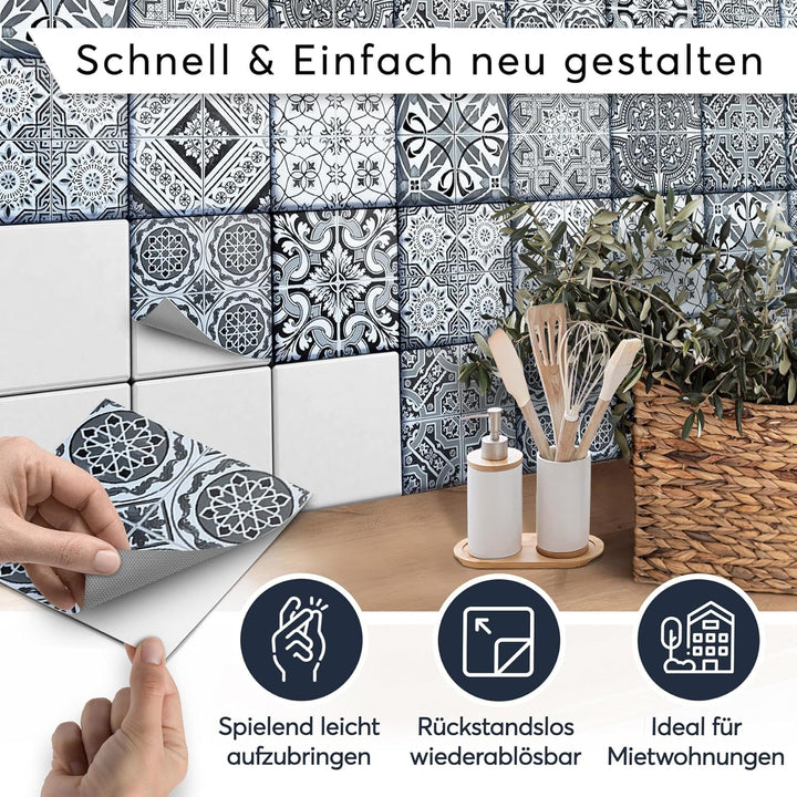 Fliesenmuster Deko-Folie Fliesen - Klebefliesen Mosaikfliesen Stickerfliesen I Fliesen-Folie Sticker