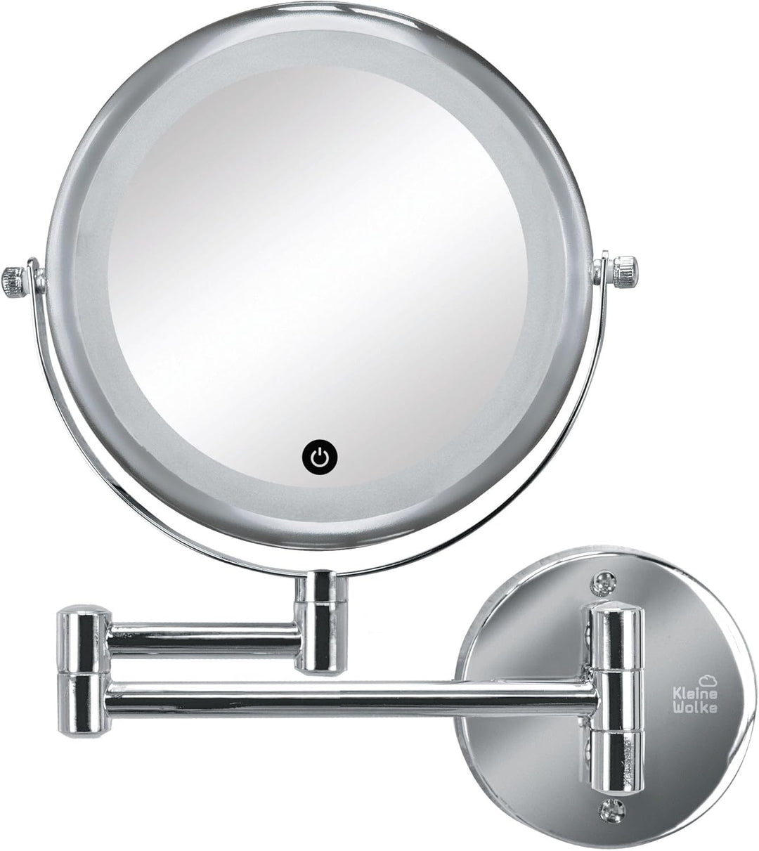 Kleine Wolke Kosmetikspiegel Lumi Mirror Silber Spiegel, Metall chromiert/Glas, Masse: ca. 29 x 36 x
