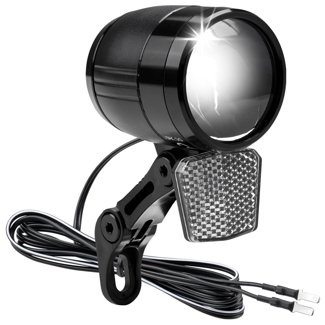 E-Bike Dynamo LED Fahrradlicht Vorne, 30-120 LUX StVZO Zulassung Frontlicht, Fahrradlicht mit Reflek