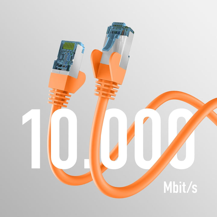 EFB-Elektronik - CAT. 7 Netzwerkkabel bis zu 10 Gbit - 50 m LAN Kabel Ethernet Kabel Patchkabel mit