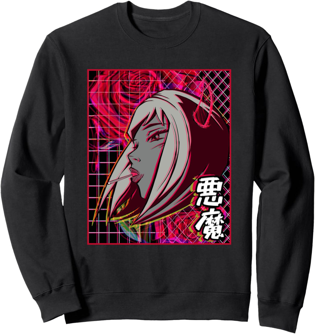 Vaporwave Japanische Retrowave Ästhetische Anime Sweatshirt