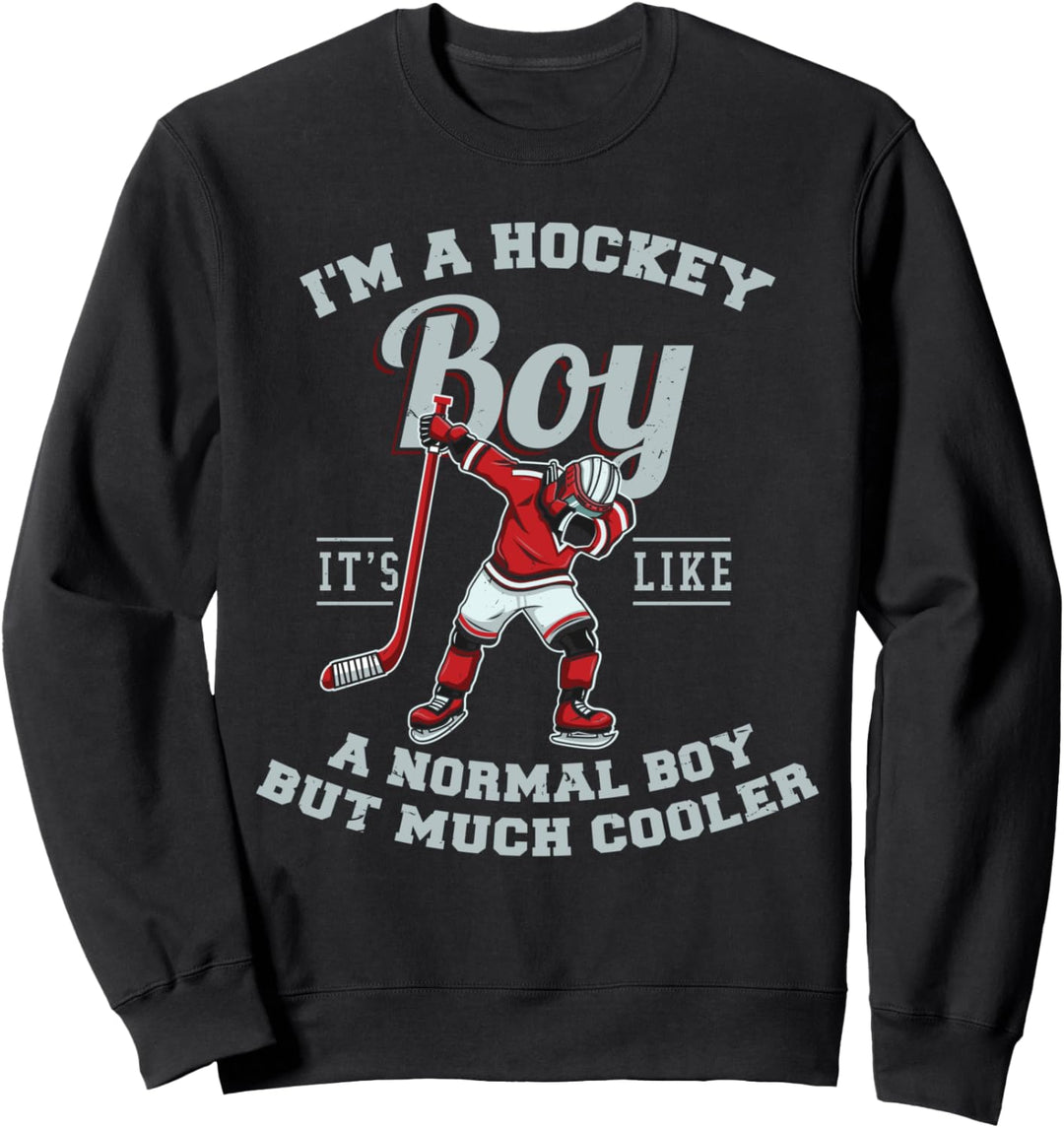 Dabbing Retro Ice Hockey Junge Eishockey Sweatshirt
