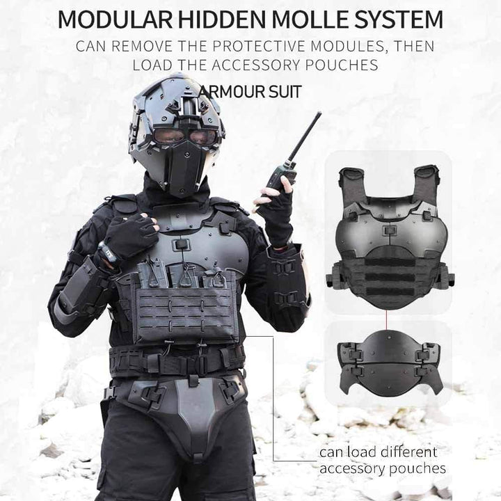 N/W Airsoft Tactical Armor Set, Einstellbarer taktischer Molle-Brustschutz, Einstellbarer Kampfgürte