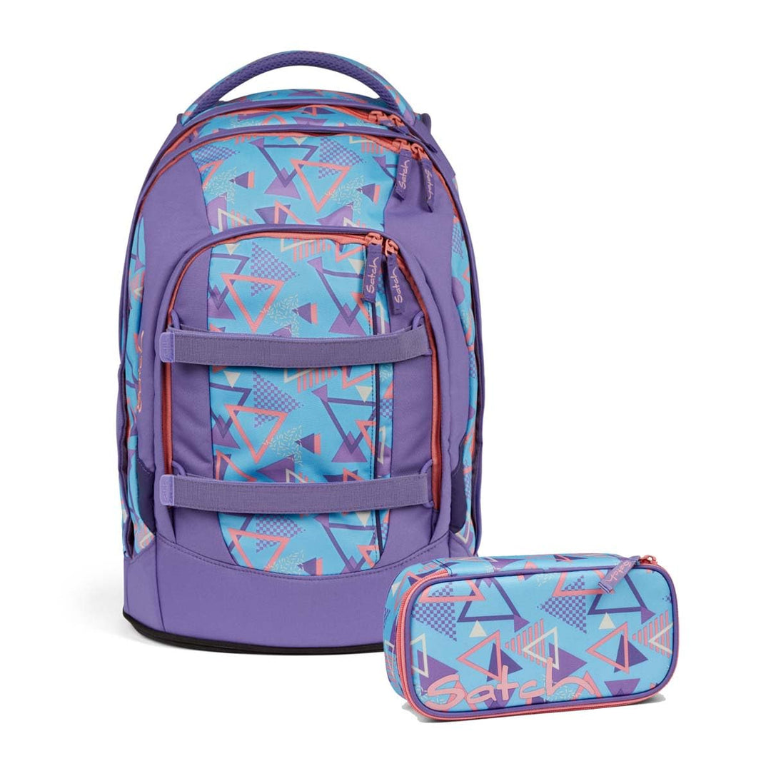 satch Pack Schulrucksack Set 2.tlg inkl. Schlamperbox 80s Dance, 80s Dance