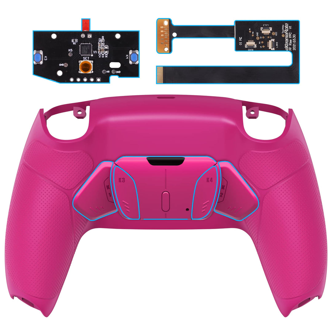eXtremeRate Programmierbar RISE4 Remap Kit für ps5 Controller BDM-010/020,Remap Board&Rückplate Gehä