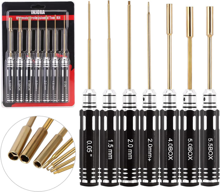 INJORA RC Werkzeug Kit Fluch Schraubendreher Muttern-Treiber Schraubenschlüssel HSS für TRX4M SCX24