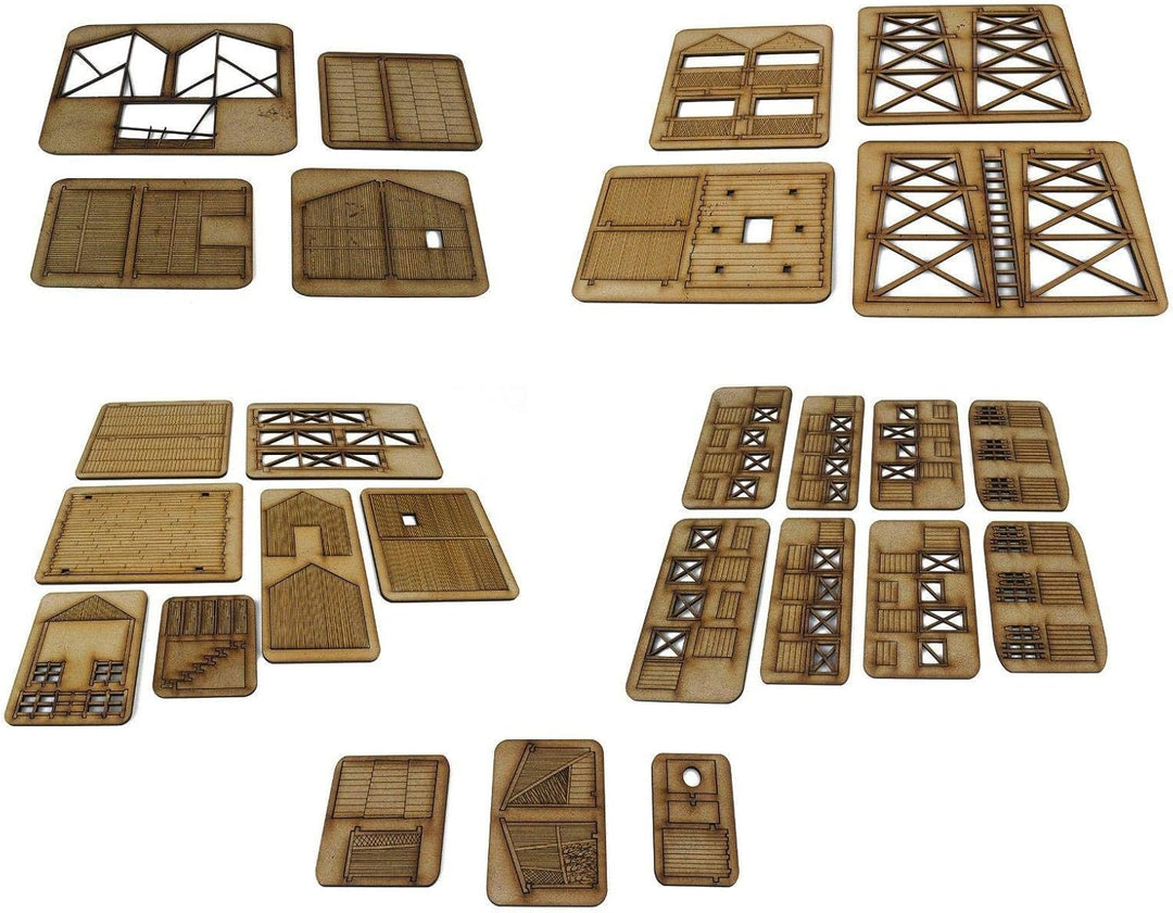 War World Gaming Jungle Warfare MDF Militär Ausgangslager - 28mm Heroisch Pazifisch Tabletop Gelände